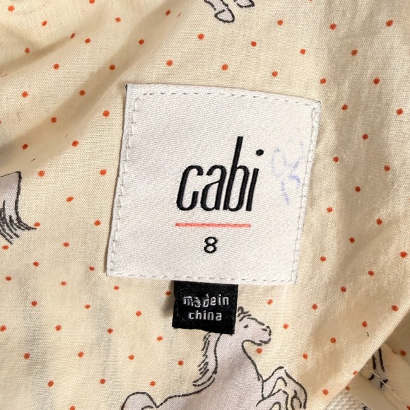 Cabi Women's  Jacket Bell Sleeve Striped Single Button Blazer Navy White Size 8 - Picture 6 of 8